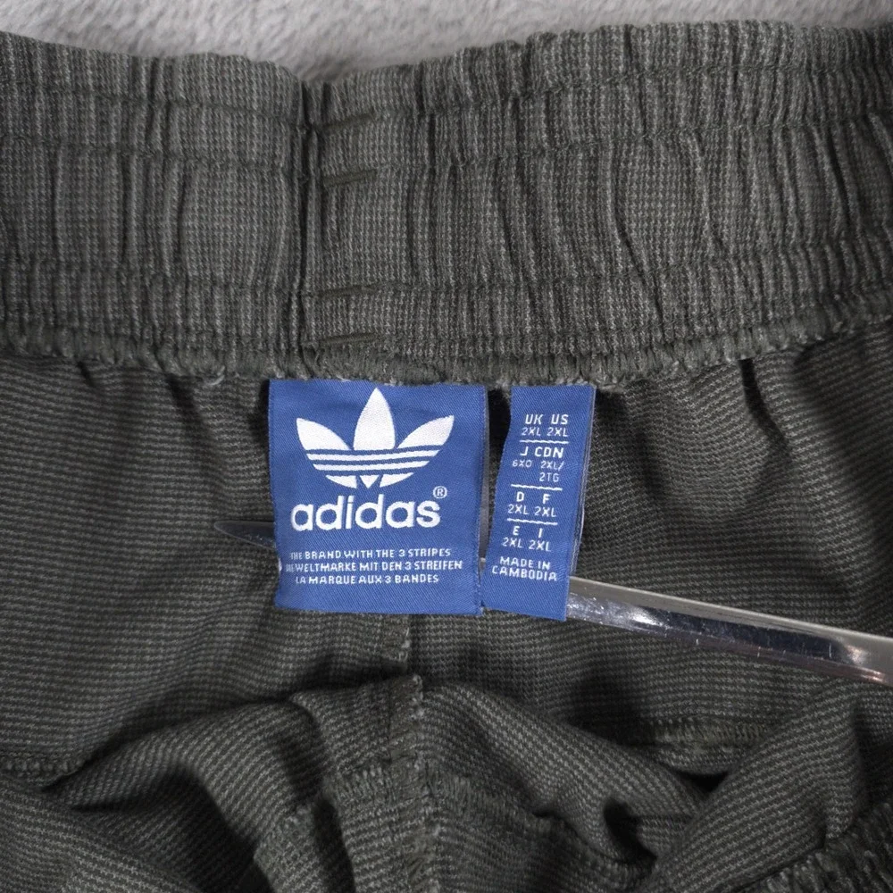 Adidas Jogger Pants Mens XXL Tapered Elastic Waist Ankle Zip Y2K Skater Woven